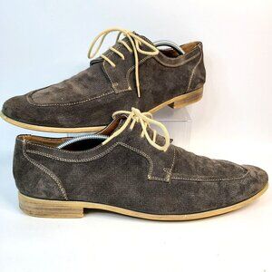 Kenneth Cole AT UR Fingertip Gray Suede Oxfords Men's Size 10.5